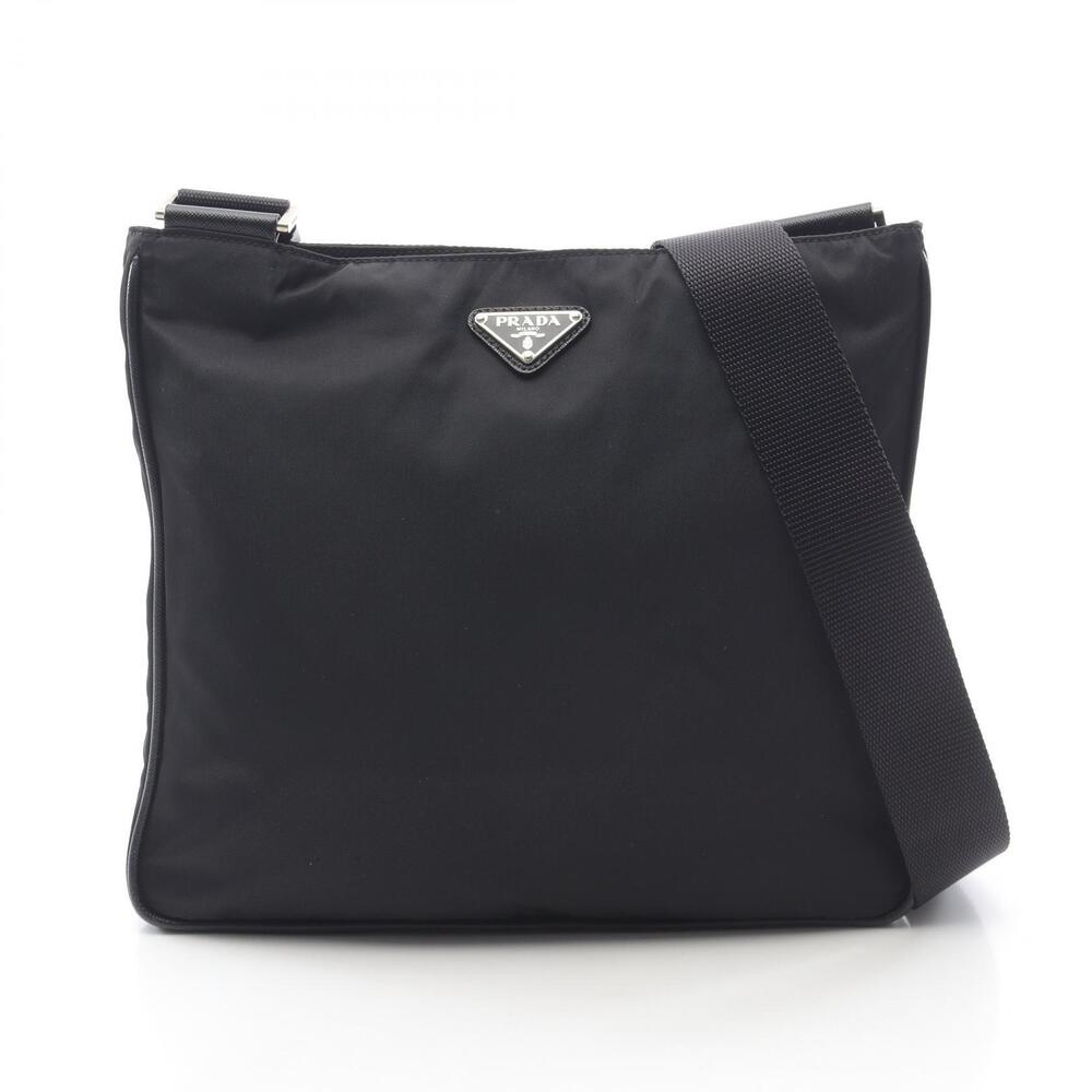 Prada Shoulder Bag Saffiano Leather Black